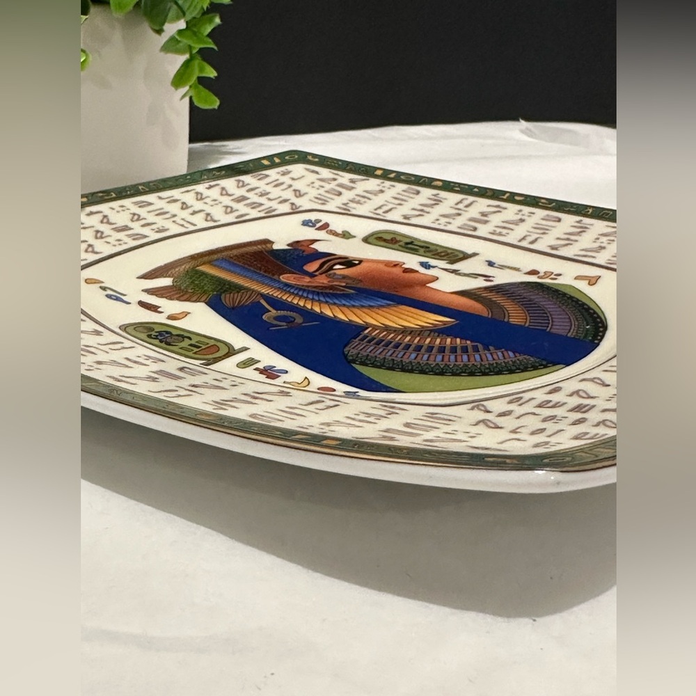 LIMOGES - FM Fathi Mahmoud Made in Egypt Square Plate 10”5 - Picture 6 of 9